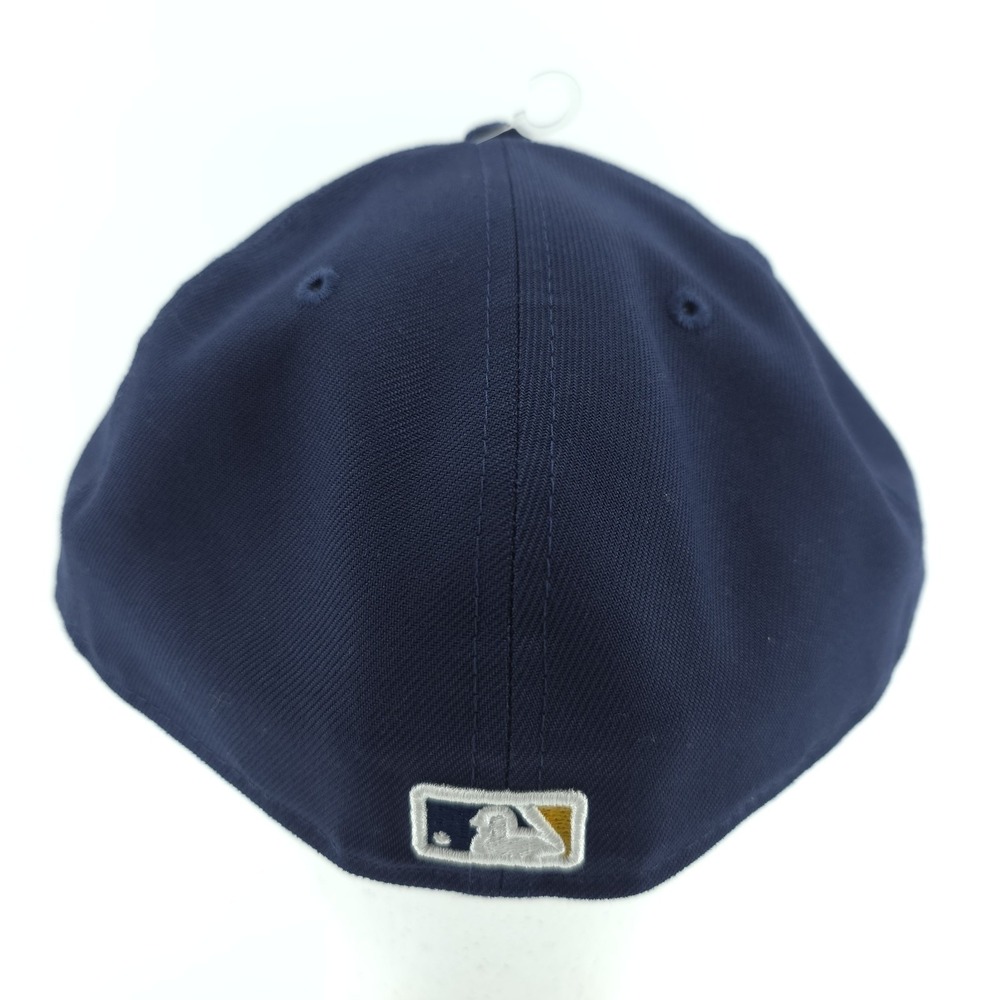 New‎ Era 59Fifty Milwaukee Brewers Navy Blue Fitted Size 8 Low Profile Hat NEW - Picture 6 of 10